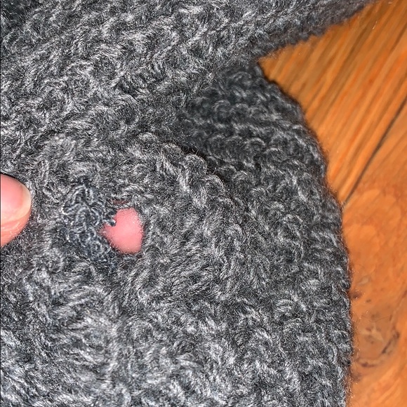 Grey Twist Oversized Knit Sweater - Picture 6 of 7